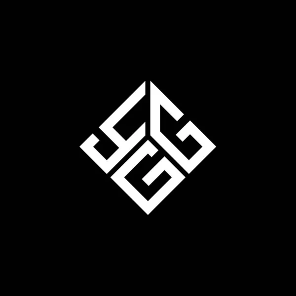 Diseño Del Logotipo Letra Ygg Sobre Fondo Negro Ygg Iniciales — Vector de stock