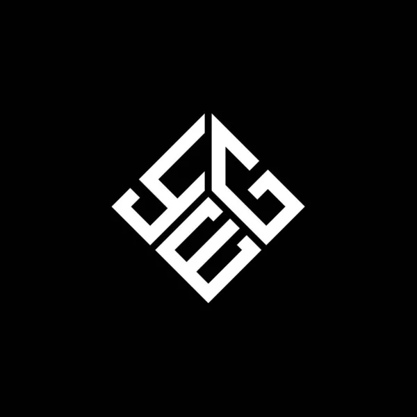 Diseño Del Logotipo Letra Yeg Sobre Fondo Negro Yeg Iniciales — Archivo Imágenes Vectoriales