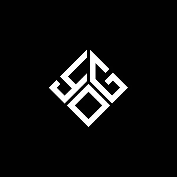 Дизайн Логотипа Yog Чёрном Фоне Концепция Логотипа Yog Creative Initials — стоковый вектор