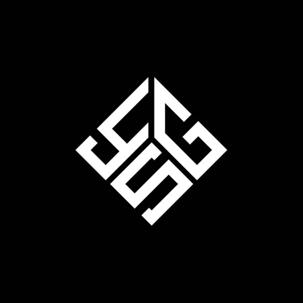 Ysg Písmeno Logo Design Černém Pozadí Ysg Kreativní Iniciály Koncept — Stockový vektor