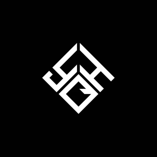 Дизайн Логотипа Yqh Чёрном Фоне Концепция Логотипа Инициалами Yqh Дизайн — стоковый вектор
