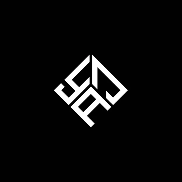 Yaj Písmeno Logo Design Černém Pozadí Yaj Kreativní Iniciály Koncept — Stockový vektor