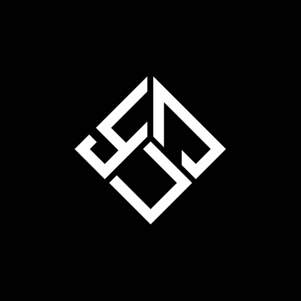 Yuj Letter Logo Design Black Background Yuj Creative Initials Letter — Stock Vector