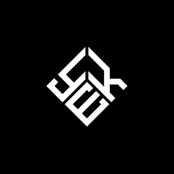 Yek Letter Logo Ontwerp Zwarte Achtergrond Yek Creatieve Initialen Letter — Stockvector