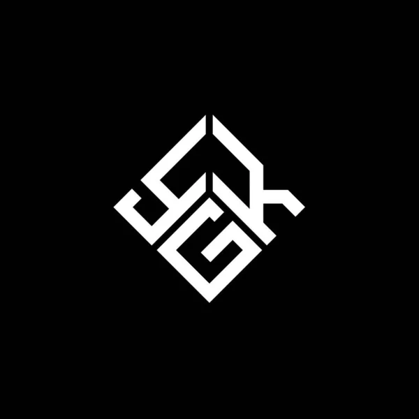 Siyah Arka Planda Ygk Harf Logosu Tasarımı Ygk Yaratıcı Harflerin — Stok Vektör