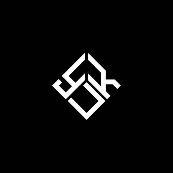 Дизайн Логотипа Чёрном Фоне Творческие Инициалы Мук Буквенная Концепция Логотипа — стоковый вектор