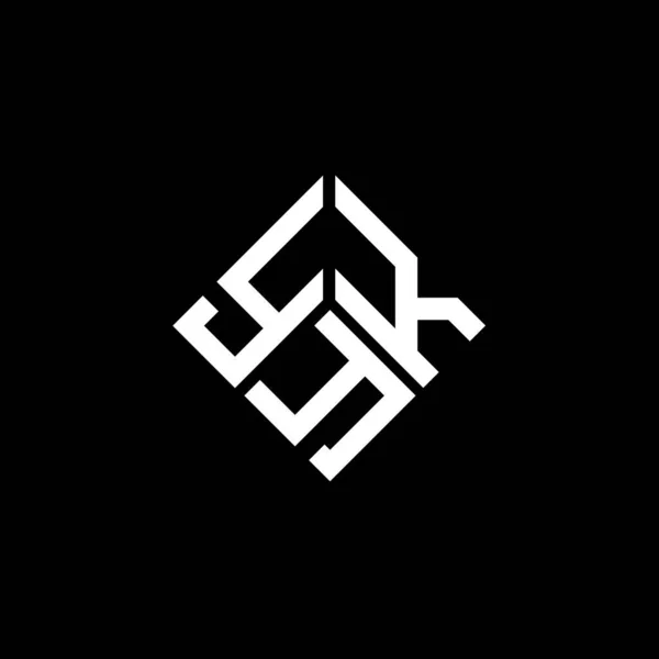 Yyk Lettre Logo Design Sur Fond Noir Yyk Initiales Créatives — Image vectorielle