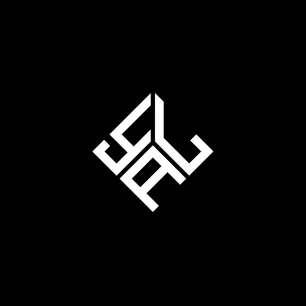 Yal Logo Ontwerp Zwarte Achtergrond Yal Creatieve Initialen Letter Logo — Stockvector