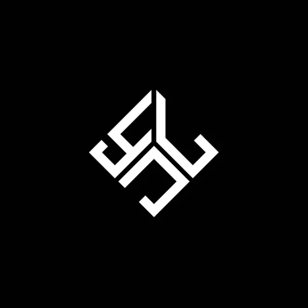 Yjl Design Logotipo Carta Fundo Preto Yjl Iniciais Criativas Conceito —  Vetores de Stock