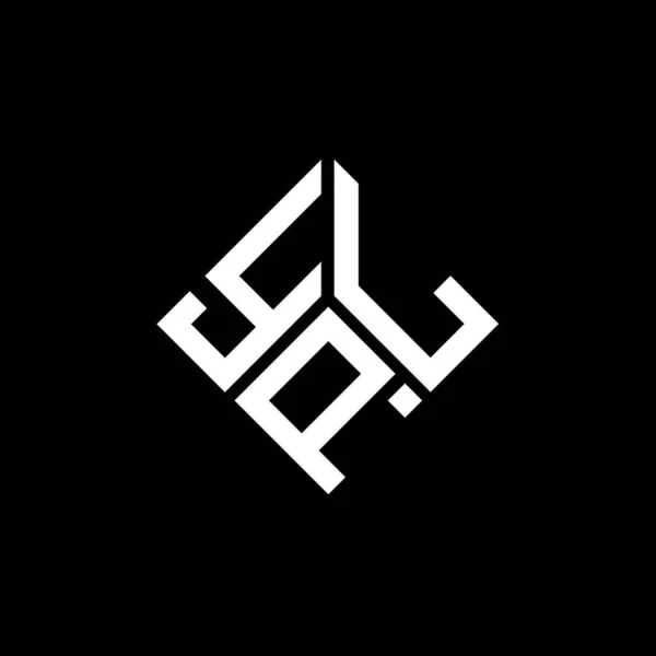 Diseño Del Logotipo Letra Ypl Sobre Fondo Negro Ypl Iniciales — Vector de stock