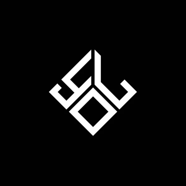 Yol Σχέδιο Λογότυπο Επιστολή Μαύρο Φόντο Yol Δημιουργικά Αρχικά Γράμμα — Διανυσματικό Αρχείο