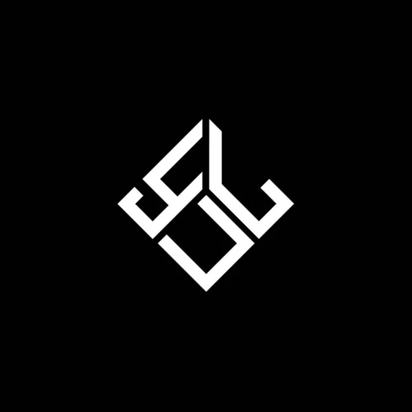 Yul Letter Logo Ontwerp Zwarte Achtergrond Yul Creatieve Initialen Letter — Stockvector