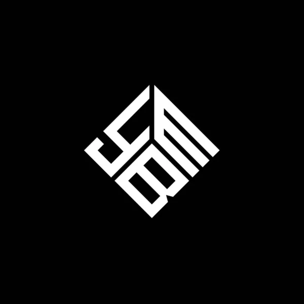 Projekt Logo Litery Ybm Czarnym Tle Inicjały Twórcze Ybm Litera — Wektor stockowy