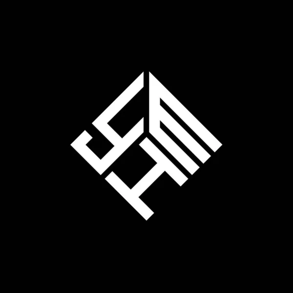 Yhm Písmeno Logo Design Černém Pozadí Yhm Kreativní Iniciály Koncept — Stockový vektor