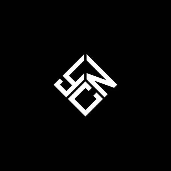 Дизайн Логотипа Ycn Чёрном Фоне Концепция Логотипа Инициалами Ycn Дизайн — стоковый вектор