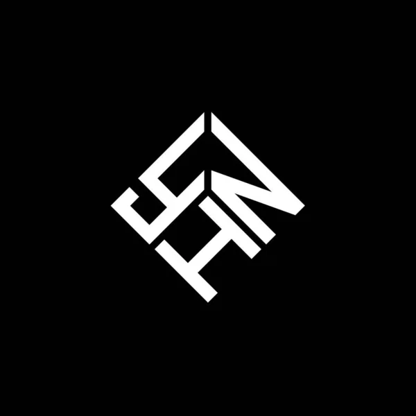 Projekt Logo Litery Yhn Czarnym Tle Yhn Twórcze Inicjały Litera — Wektor stockowy