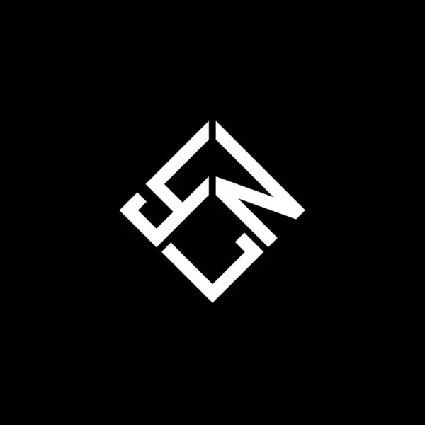 Yln Schriftzug Logo Design Auf Schwarzem Hintergrund Yln Kreative Initialen — Stockvektor