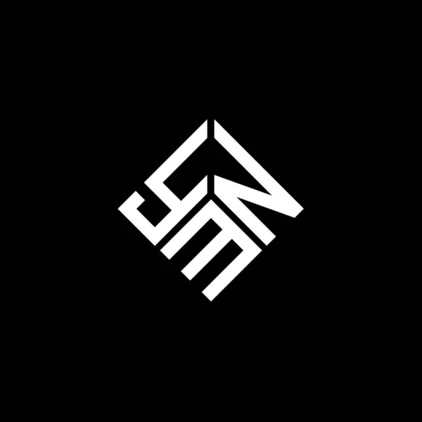 Σχεδιασμός Λογότυπου Ymn Μαύρο Φόντο Ymn Δημιουργική Αρχικά Γράμμα Λογότυπο — Διανυσματικό Αρχείο