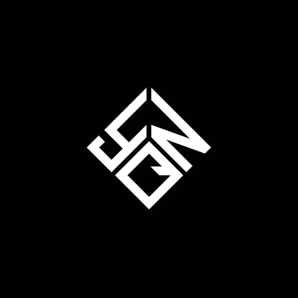 Yqn Lettre Logo Design Sur Fond Noir Yqn Initiales Créatives — Image vectorielle