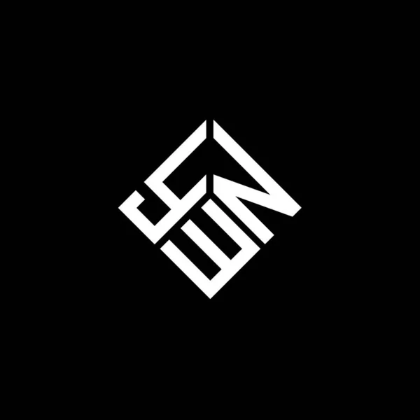 Ywn Letter Logo Ontwerp Zwarte Achtergrond Ywn Creatieve Initialen Letter — Stockvector