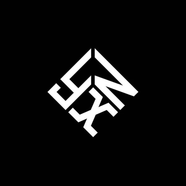 Yxn Design Logotipo Carta Fundo Preto Yxn Iniciais Criativas Conceito — Vetor de Stock