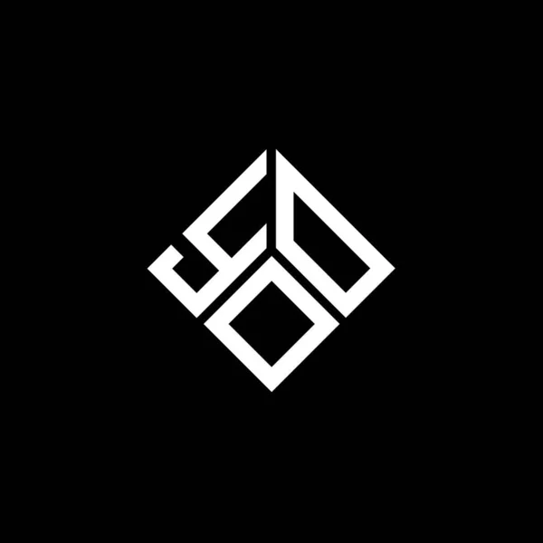 Дизайн Логотипа Yoo Чёрном Фоне Концепция Логотипа Инициалами Yoo Дизайн — стоковый вектор