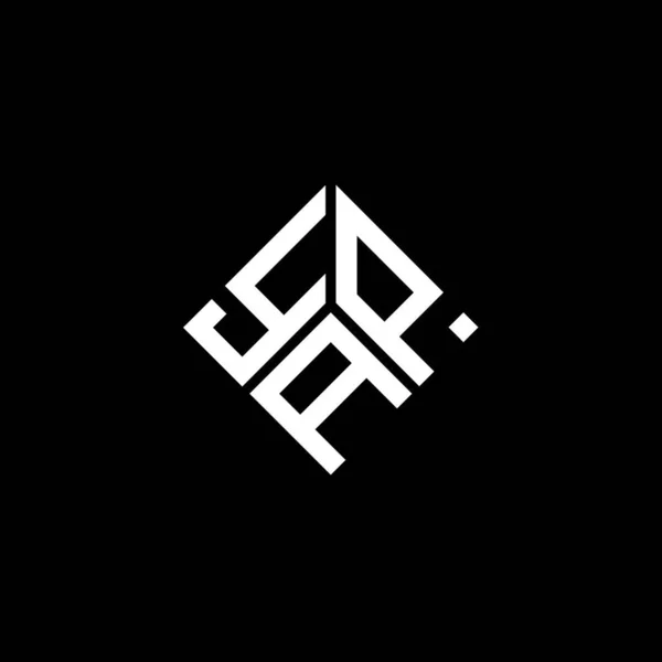 Diseño Del Logotipo Letra Yap Sobre Fondo Negro Yap Iniciales — Vector de stock