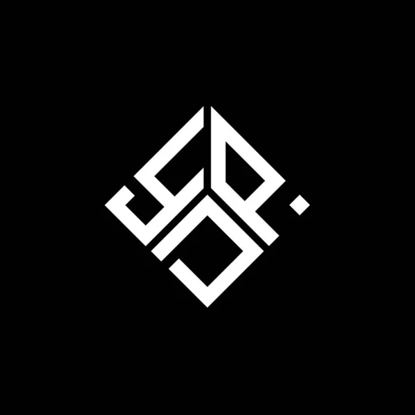 Ydp Lettera Logo Design Sfondo Nero Ydp Creativo Iniziali Lettera — Vettoriale Stock