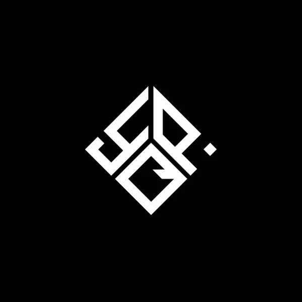 Yqp Letter Logo Ontwerp Zwarte Achtergrond Yqp Creatieve Initialen Letter — Stockvector