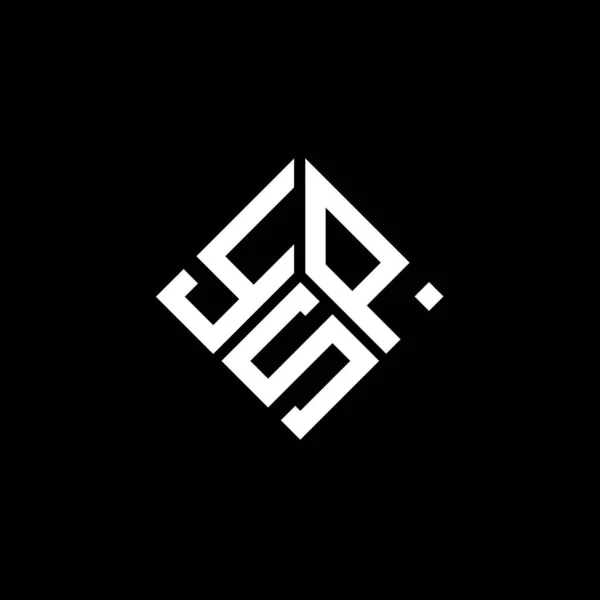 Diseño Del Logotipo Letra Ysp Sobre Fondo Negro Ysp Iniciales — Vector de stock