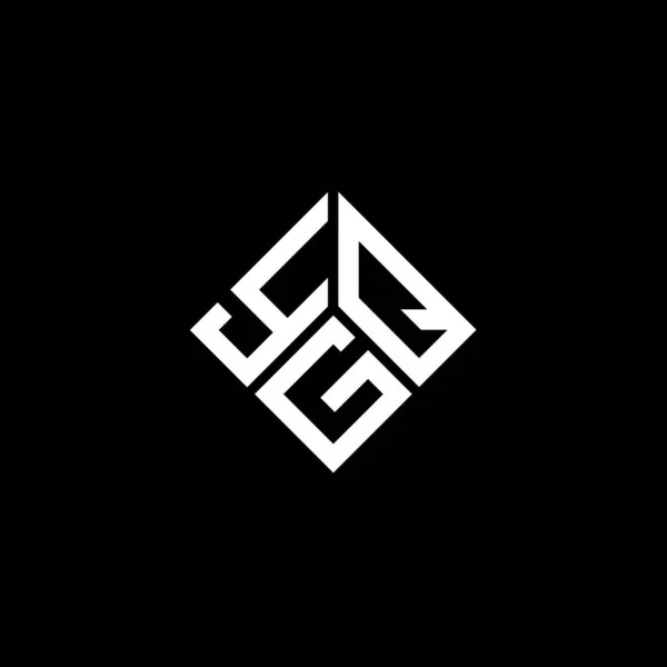 Diseño Del Logotipo Letra Ygq Sobre Fondo Negro Ygq Iniciales — Vector de stock