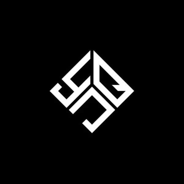 Yjq Letter Logo Ontwerp Zwarte Achtergrond Yjq Creatieve Initialen Letter — Stockvector