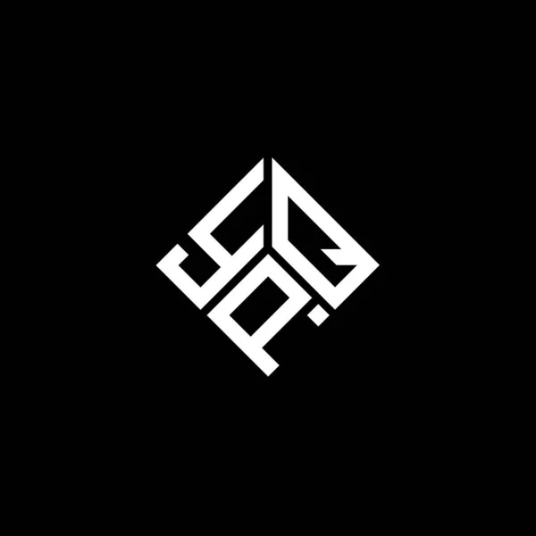 Diseño Del Logotipo Letra Ypq Sobre Fondo Negro Ypq Iniciales — Vector de stock