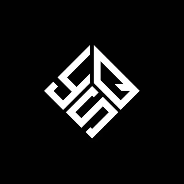 Σχεδιασμός Λογότυπου Επιστολής Ysq Μαύρο Φόντο Ysq Δημιουργική Αρχικά Γράμμα — Διανυσματικό Αρχείο