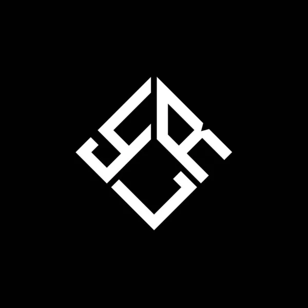 Projekt Logo Litery Ylr Czarnym Tle Inicjały Twórcze Ylr Litera — Wektor stockowy