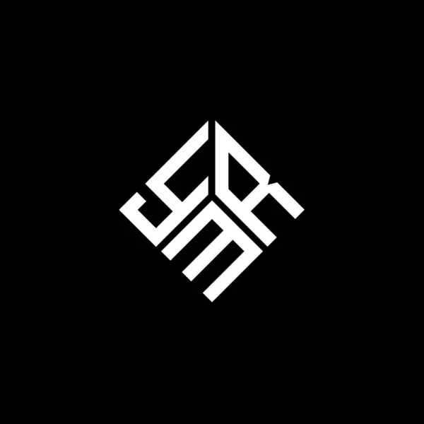 Дизайн Логотипа Ymr Чёрном Фоне Концепция Логотипа Инициалами Ymr Дизайн — стоковый вектор