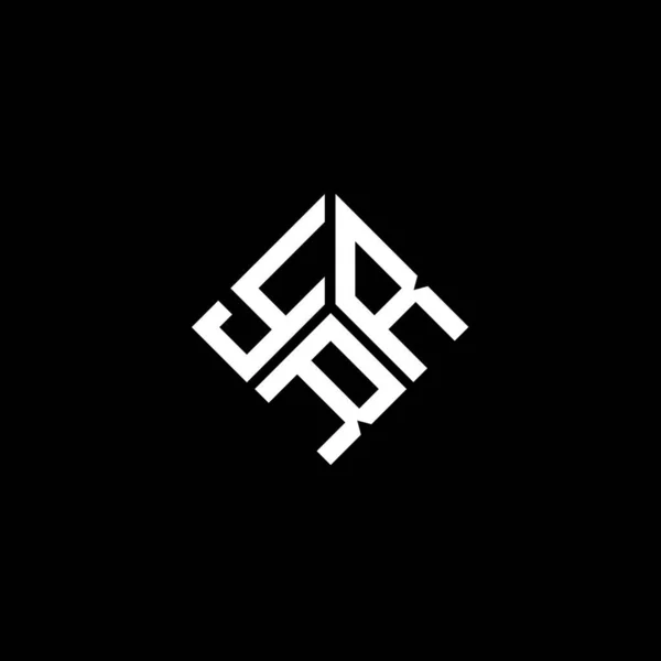 黒い背景にYrrの文字ロゴデザイン Yrrクリエイティブイニシャルレターロゴコンセプト Yrr手紙デザイン — ストックベクタ