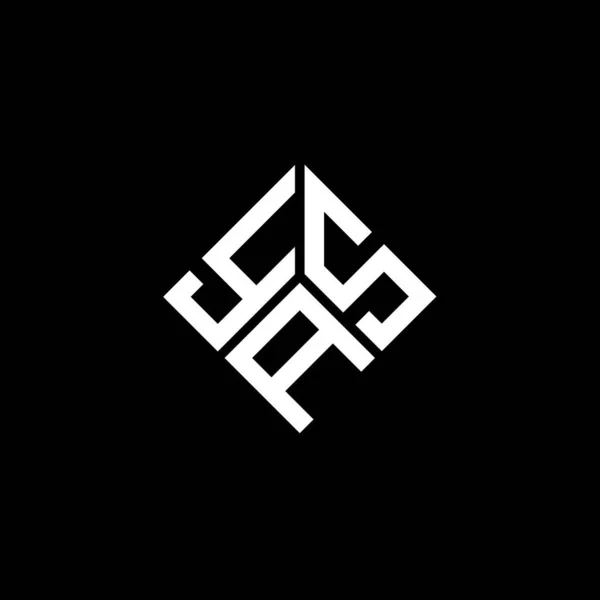 Yas Letter Logo Design Black Background Yas Creative Initials Letter — Stock Vector