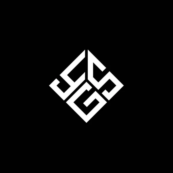 Siyah Arka Planda Ygs Harfi Logo Tasarımı Ygs Yaratıcı Harf — Stok Vektör