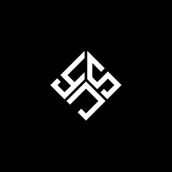 Yjs Design Logotipo Carta Fundo Preto Yjs Iniciais Criativas Conceito — Vetor de Stock