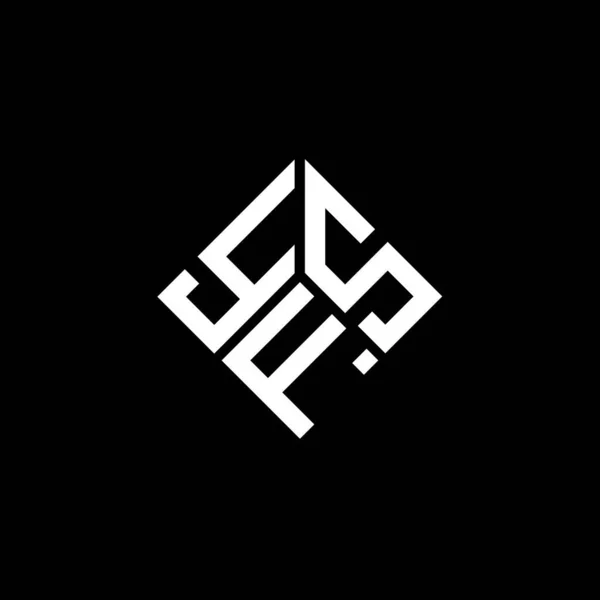 Diseño Del Logotipo Letra Yfs Sobre Fondo Negro Yfs Iniciales — Archivo Imágenes Vectoriales