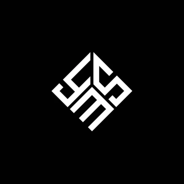 Дизайн Логотипа Yms Чёрном Фоне Творческие Инициалы Yms Буквенно Обозначают — стоковый вектор