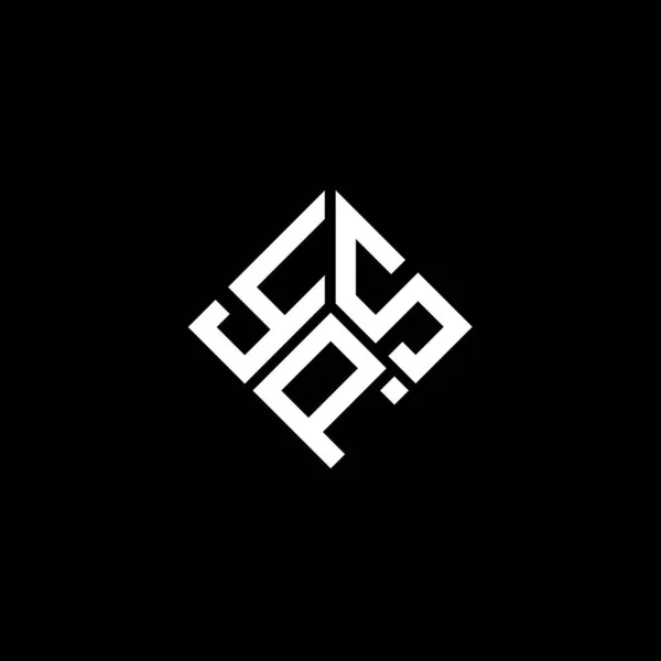 Yps Schriftzug Logo Design Auf Schwarzem Hintergrund Yps Kreative Initialen — Stockvektor