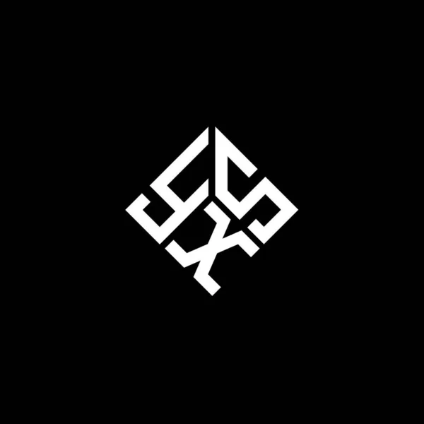 Siyah Arkaplanda Yxs Harf Logosu Tasarımı Yxs Yaratıcı Harf Logosu — Stok Vektör