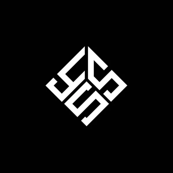 Desain Logo Huruf Yss Pada Latar Belakang Hitam Inisial Kreatif - Stok Vektor