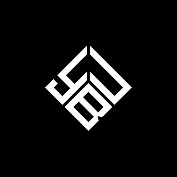 Projekt Logo Litery Ybu Czarnym Tle Ybu Twórcze Inicjały Litera — Wektor stockowy