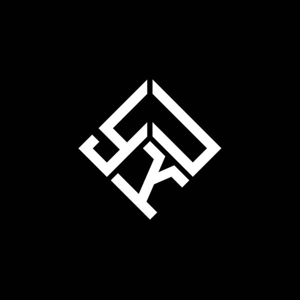 Yku Letter Logo Design Black Background Yku Creative Initials Letter — Image vectorielle