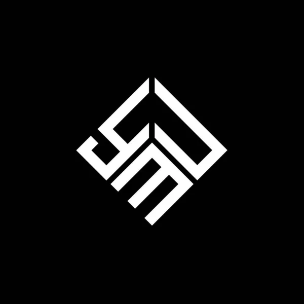 Ymu Letter Logo Design Black Background Ymu Creative Initials Letter — Διανυσματικό Αρχείο