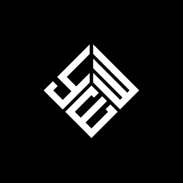 Desain Logo Huruf Yew Pada Latar Belakang Hitam Yew Kreatif - Stok Vektor