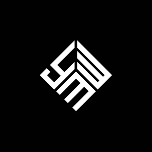 Форма Логотипу Ymw Чорному Тлі Творчі Ініціали Ymw Мають Поняття — стоковий вектор